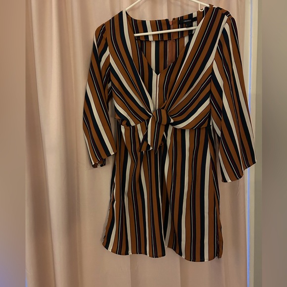 retro mini striped dress - Picture 2 of 5